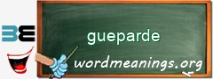 WordMeaning blackboard for gueparde